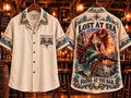 🧜‍♀️ Redhead Pirate Mermaid Sitting on Shipwreck Hawaiian Shirt