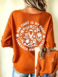 Women's Leukemia Awareness V-neck T-shirt