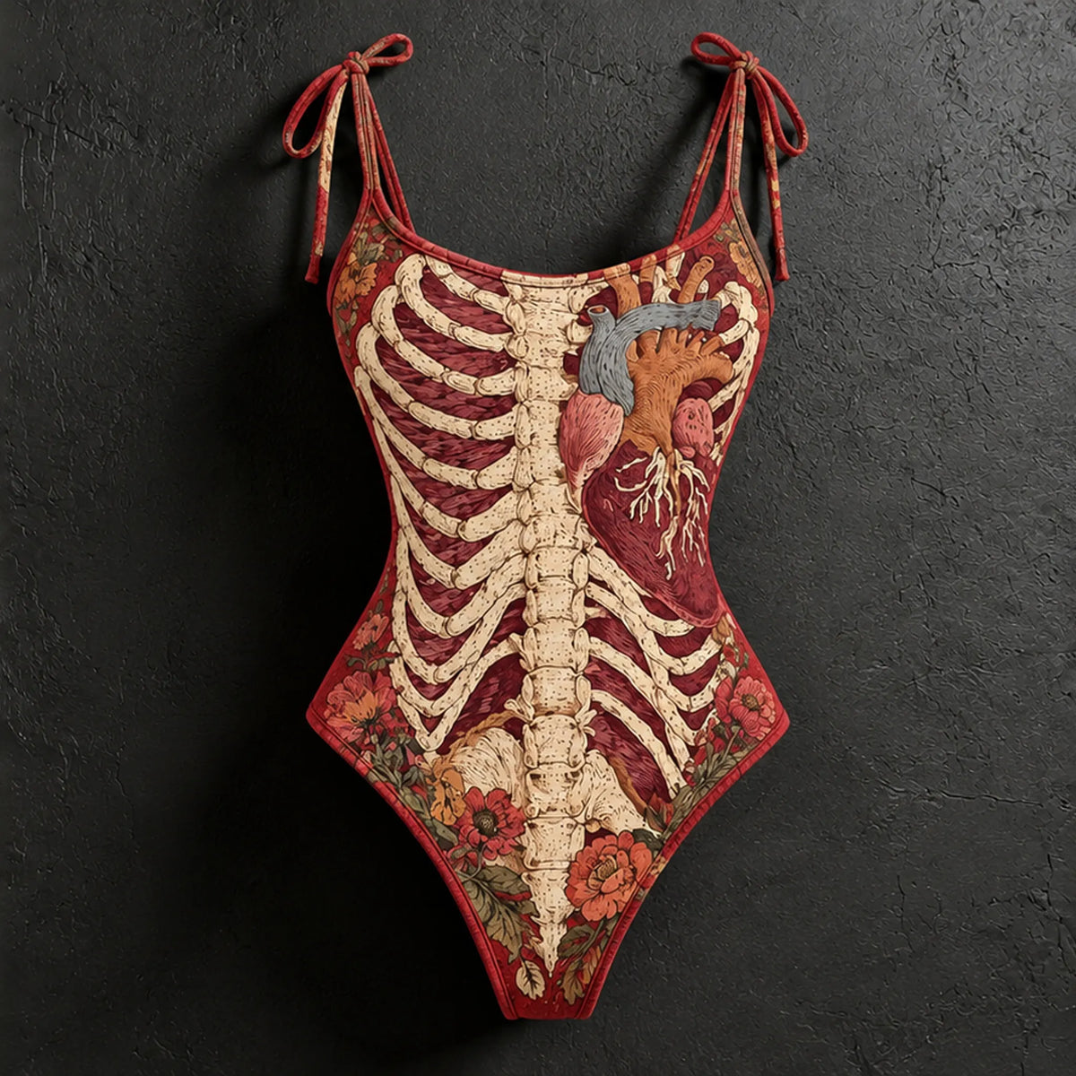 Women's Vintage Halloween Floral Skeleton Art Print Hoodie Two Piece Set