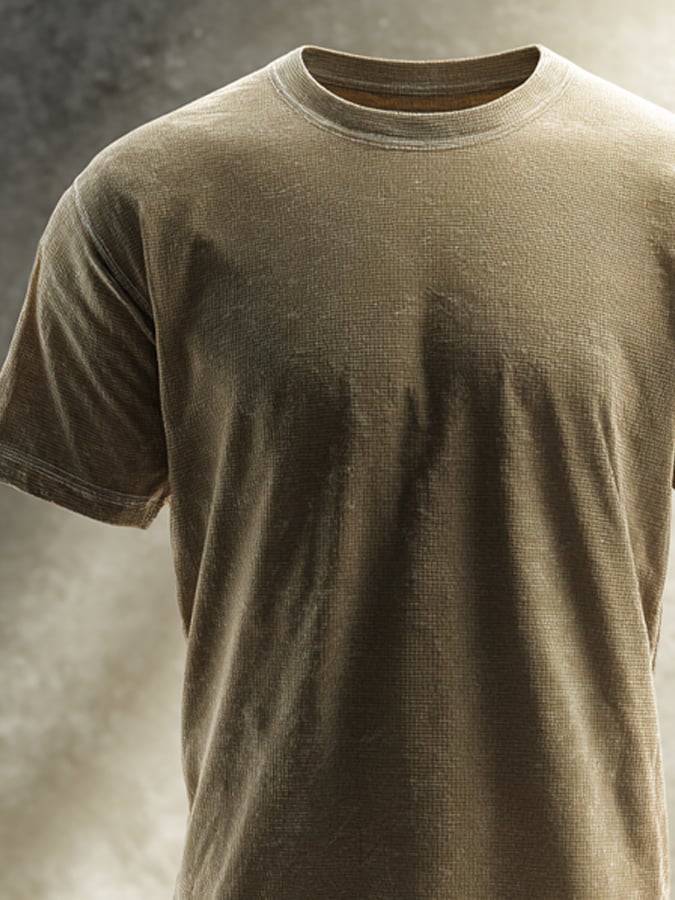 Men's oversized waffle knit short sleeve top