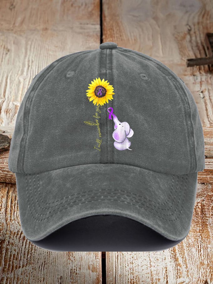 Unisex I Will Remember For You Alzheimer's Disease Awareness Printed Hat