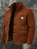Men's Vintage-Style Quilted Outdoor Jacket