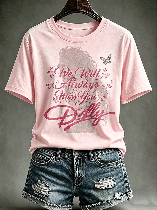 Women'S Casual Commemorative Singer Printed T-Shirt