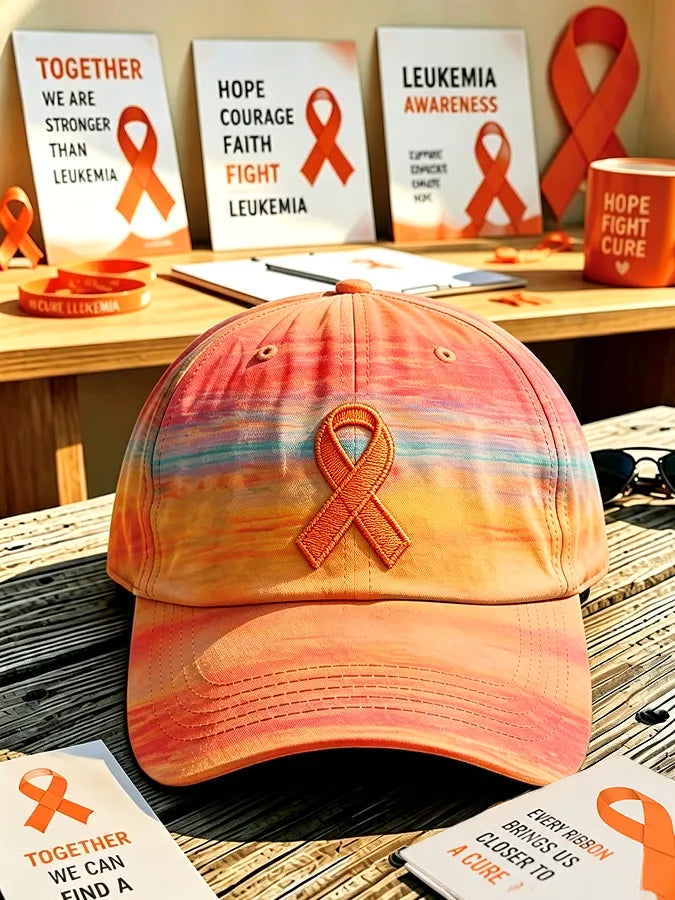 Unisex Leukemia Awareness Print Baseball Cap