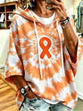 Women's Casual LEUKEMIA CANCER AWARENESS Printed Loose Sweatshirt