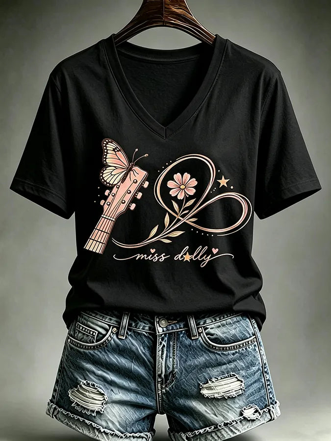 Women'S Commemorative Printed Casual T-Shirt