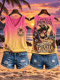 Women‘s "WHY BE A PRINCESS · WHEN YOU CAN BE A PIRATE · AND RULE THE SEAS" V-Neck Tank Top