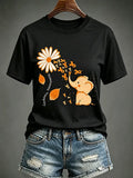 Women's Leukemia Awareness Graphic Casual T-Shirt