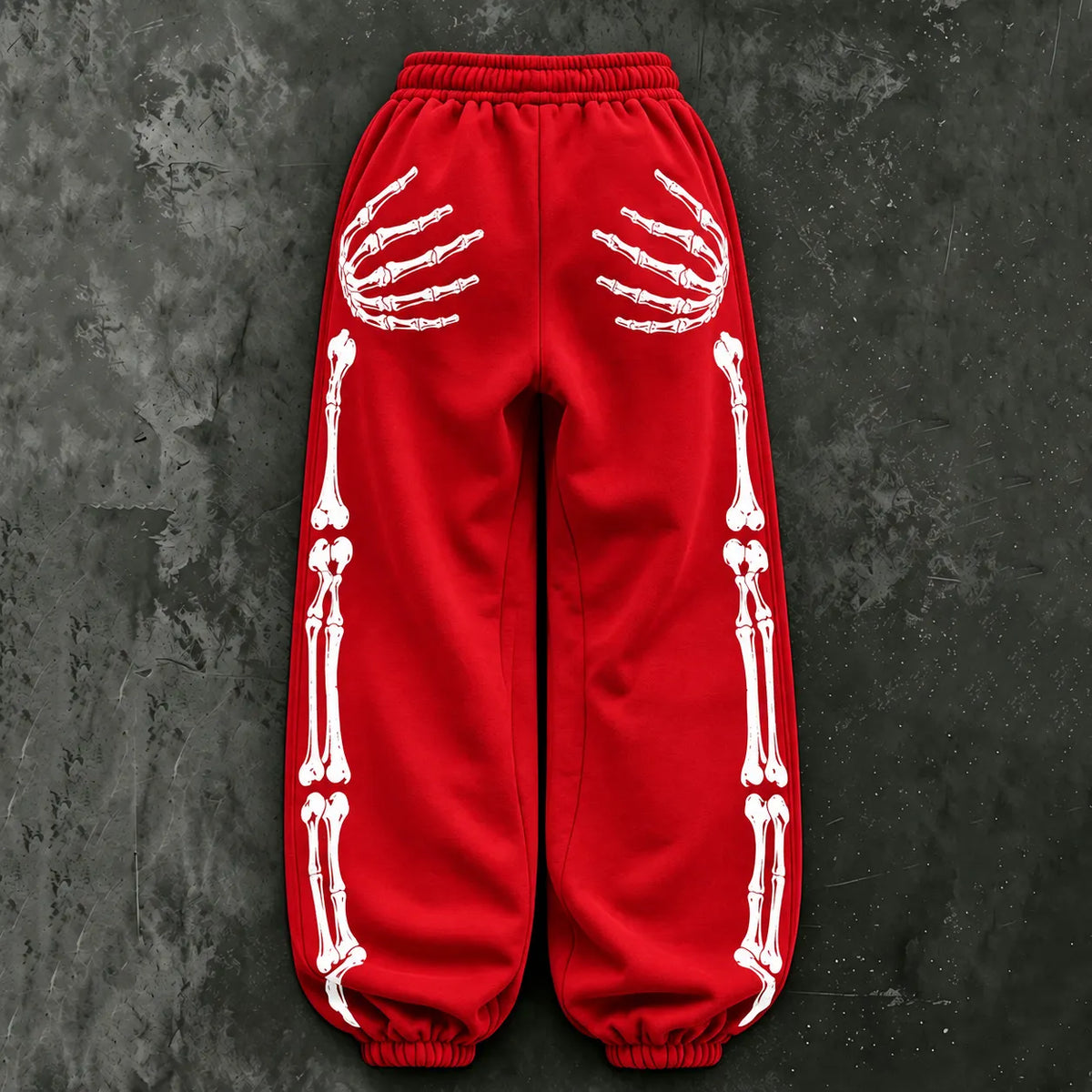 Women's Vintage Halloween Skull Outline Casual Sweatpants