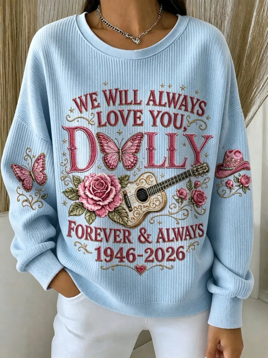 Women'S Commemorative Print Casual Sweatshirt