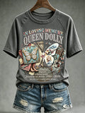 Women's Music-Themed Graphic Casual Top
