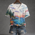 Women's Lake Ontario Art Print Casual T-shirt