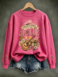 Women'S Commemorative Printed Round Neck Hoodie