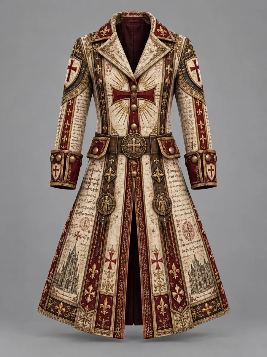 Men’s Fun "Knight in Armor" Faith-Themed Graphic Coat