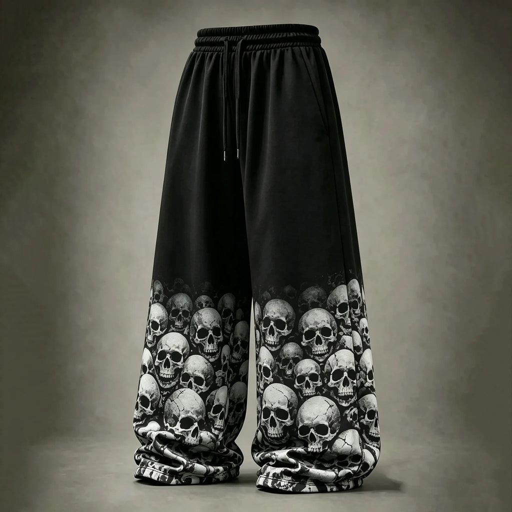 Women's Dark Skull Print Trousers