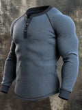 Men's Vintage-Style Comfortable Waffle-Knit T-Shirt