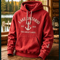 Men's 1615 Lake Ontario Printed Casual Warm Hoodie