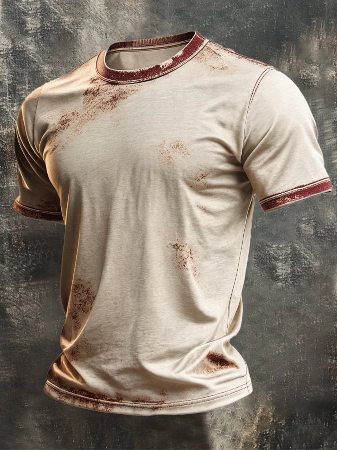 Men's Vintage Viking-Print T-Shirt