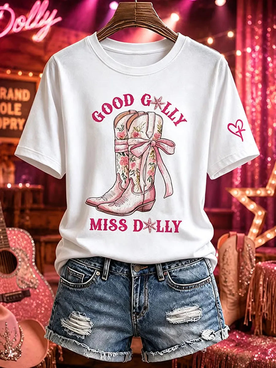 Women's The Queen of Country Print Casual T-Shirt