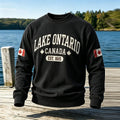 Men's 1615 Lake Ontario Printed Casual Warm Sweatshirt
