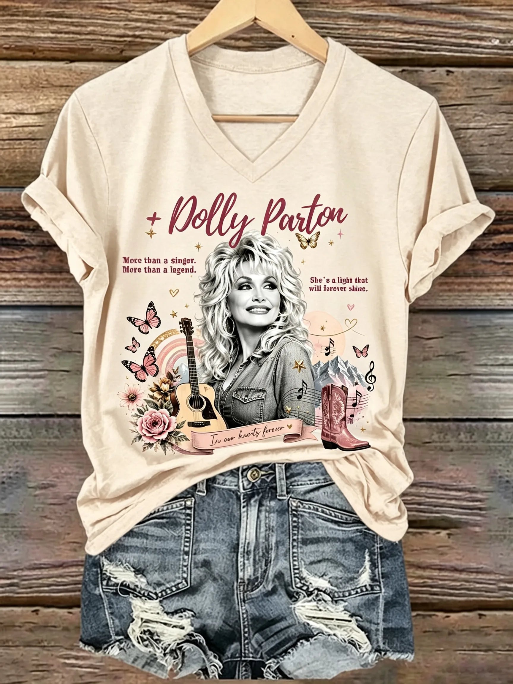 Women's Rip Dolly Parton Printed T-shirt