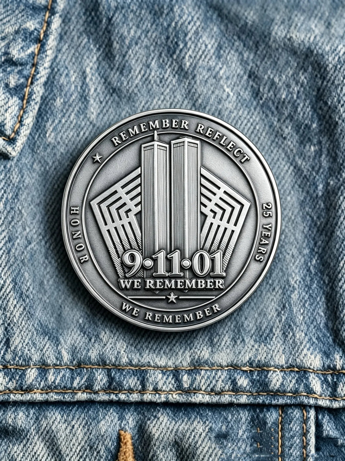 9/11 25th Anniversary Memorial Day 911 FDNY Never Forget Pin