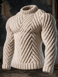 Men’s Vintage-Style Comfortable Knitted Sweater/Sweatshirt