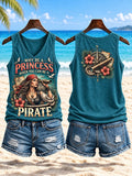 Tropical Compass Pirate V-Neck Tank Top