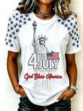 Women'S Casual Patriotic T-Shirt