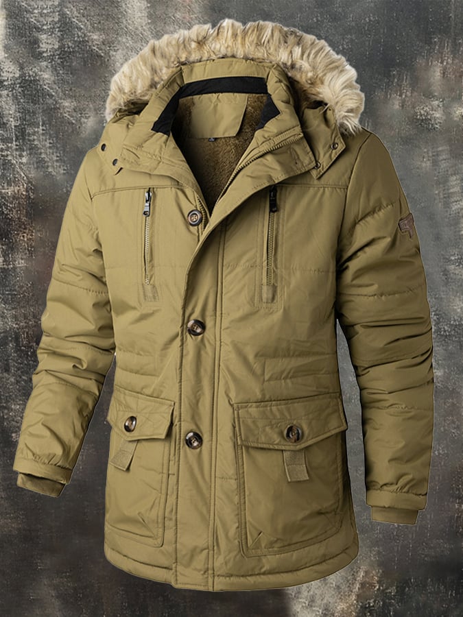 Men's Vintage Thickened Padded Outdoor Jacket