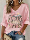 Women's Dolly Parton Memorial  Print T-shirt