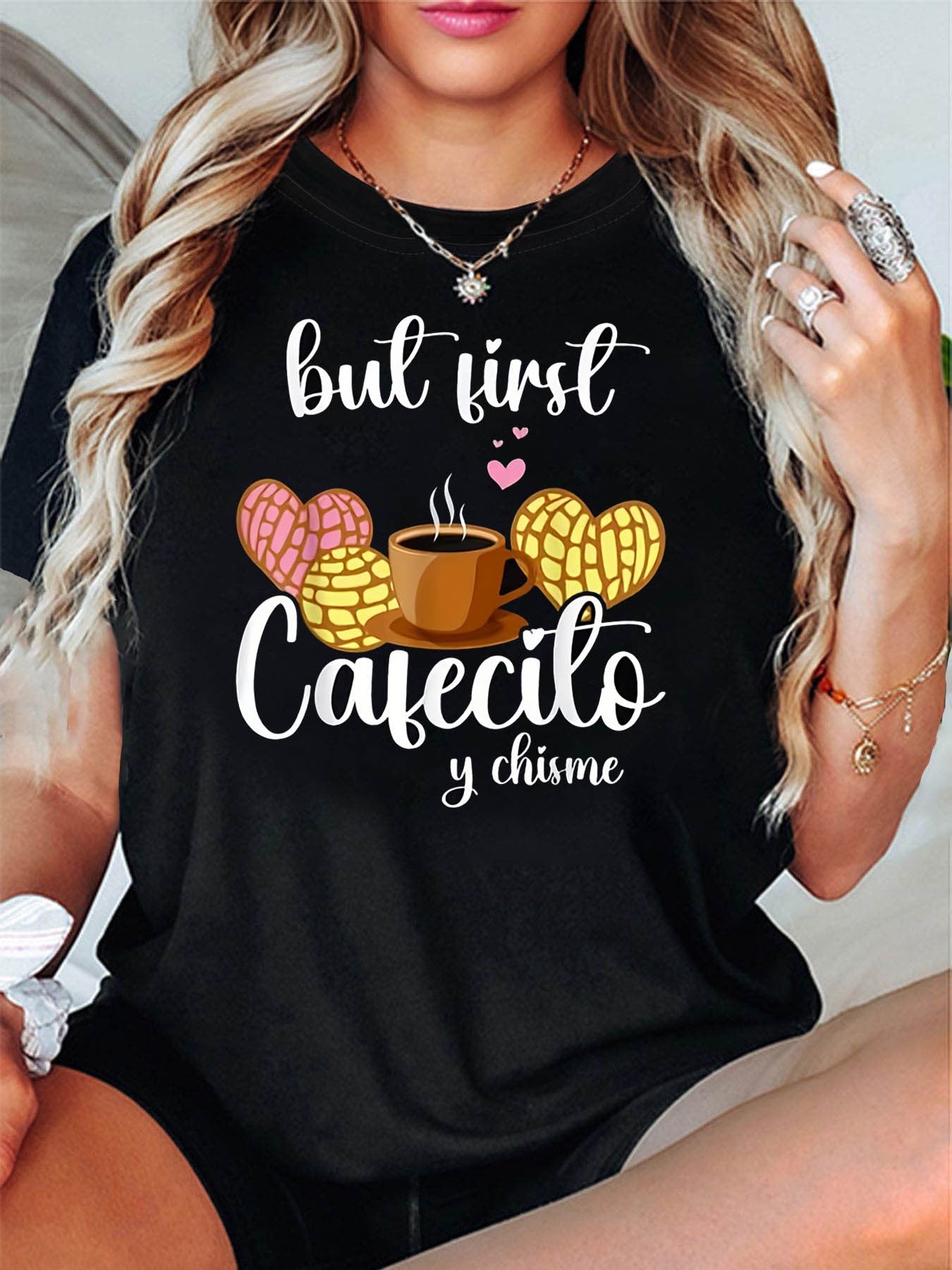 Coffee Printed Casual T-Shirt