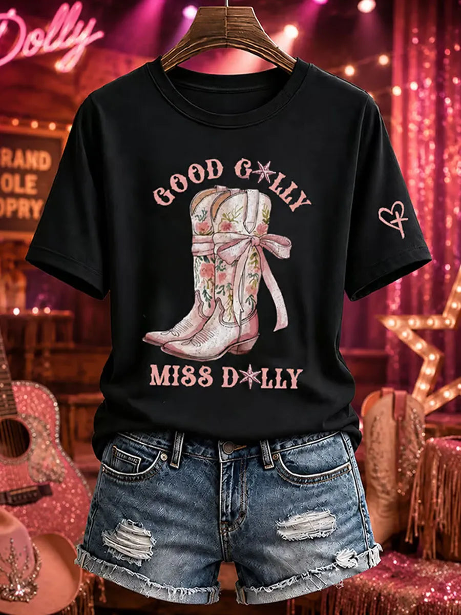 Women's The Queen of Country Print Casual T-Shirt