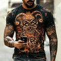 Men's Halloween Clown Art Print Short Sleeve T-shirt
