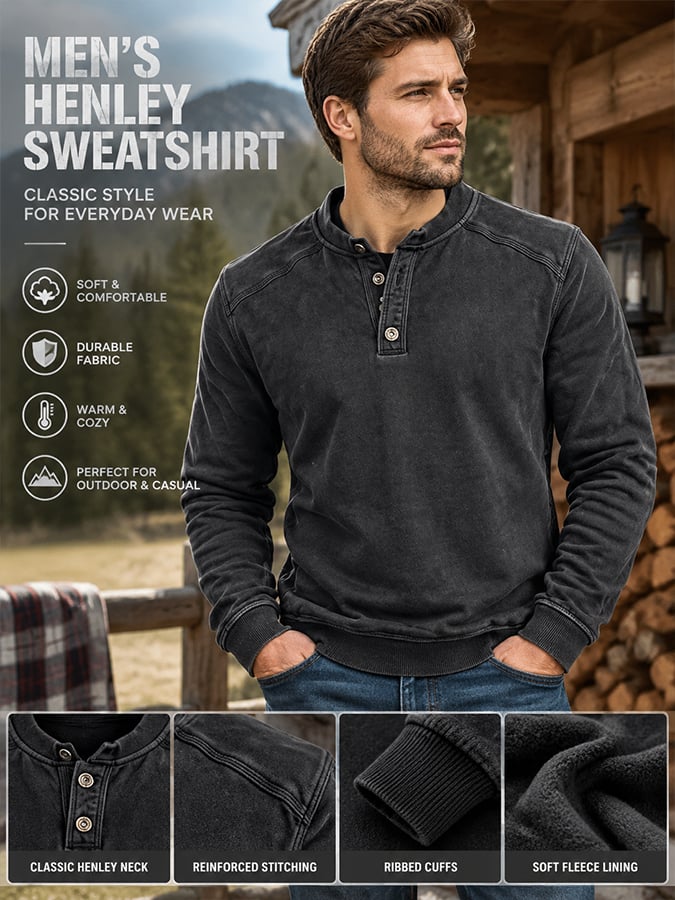 Men’s Retro Comfortable Outdoor Warm Sweatshirt