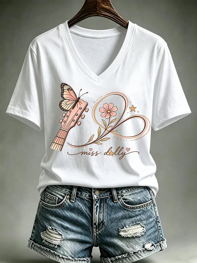 Women'S Commemorative Printed Casual T-Shirt