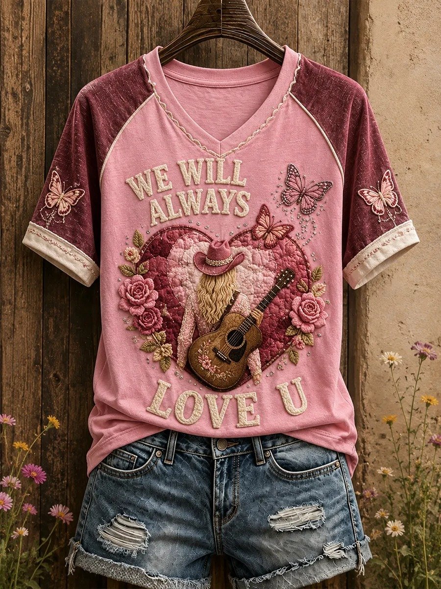 Women's Rip Country Music Lover Queen of Country Print T-Shirt