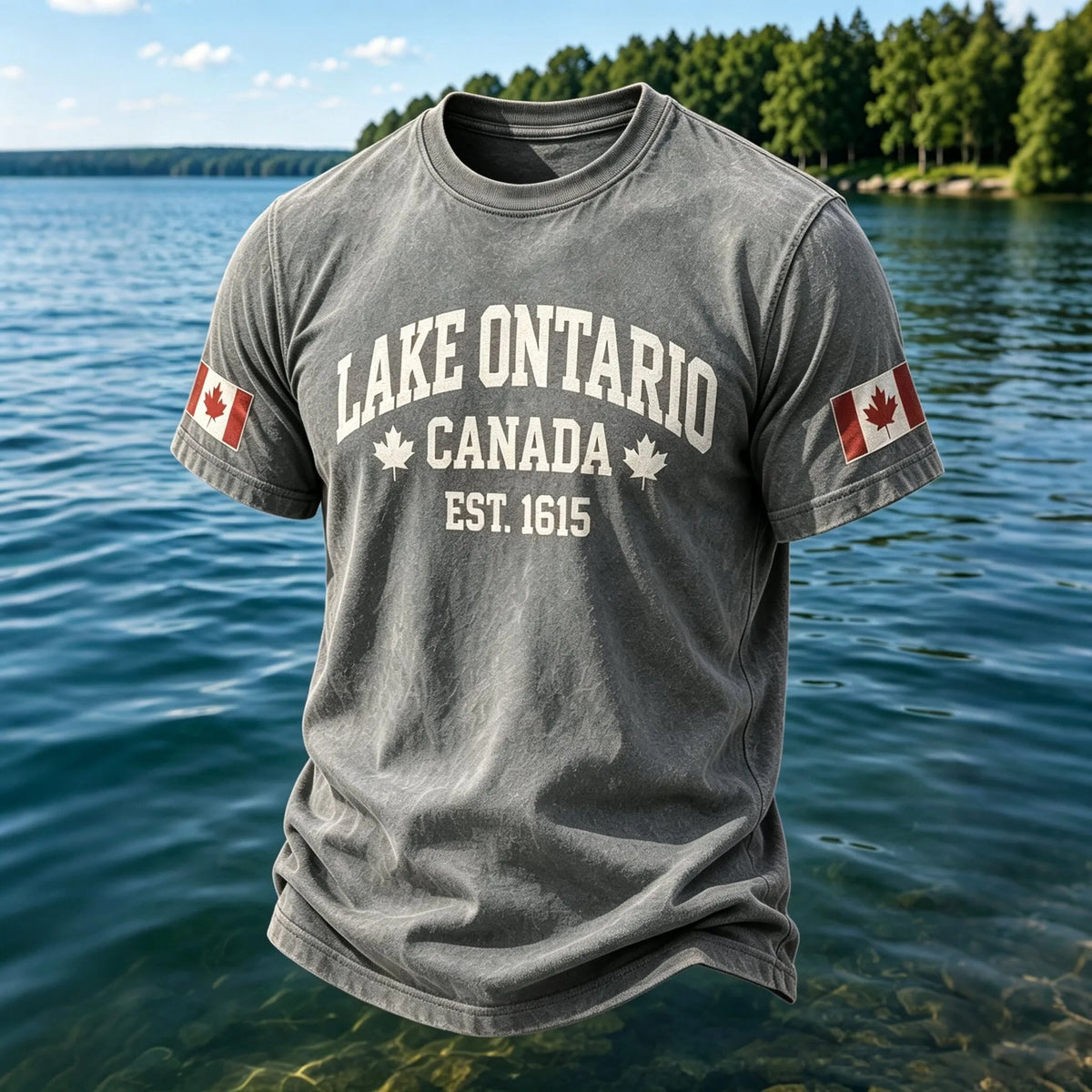 Men's 1615 Ontario Canada Print Casual T-shirt