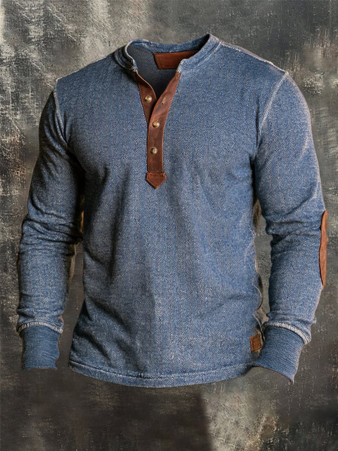 Men's Vintage Comfortable Henley T-Shirt