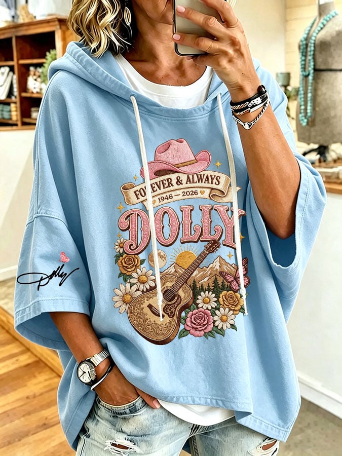Women's Country Music Legend Tribute Print Hooded Sweatshirt