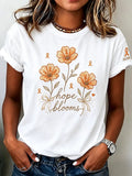 Women'S Casual Leukemia Awareness Print Short-Sleeve T-Shirt
