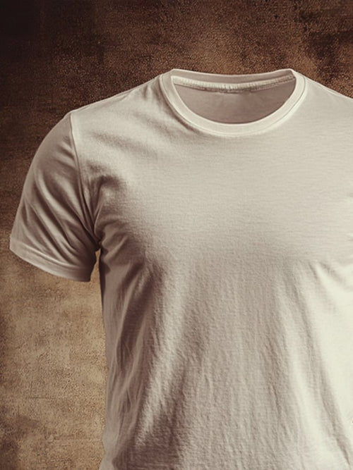 Classic Basic Casual Thin Short Sleeve Round Neck T-Shirt for Men