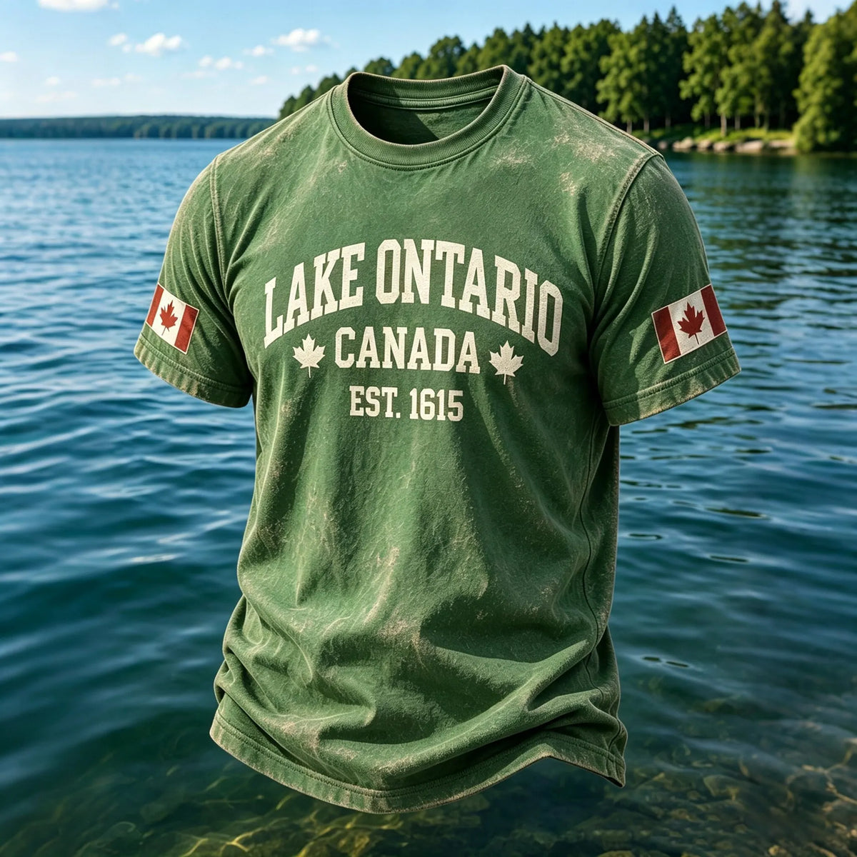 Men's 1615 Ontario Canada Print Casual T-shirt