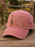 Retro Commemorative Printed Washed Hat