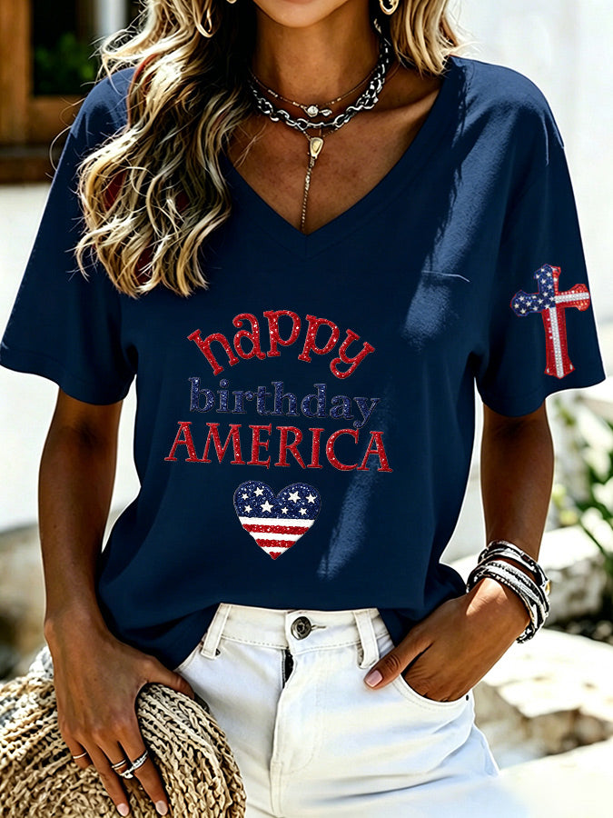 Women's American Printed T-shirt