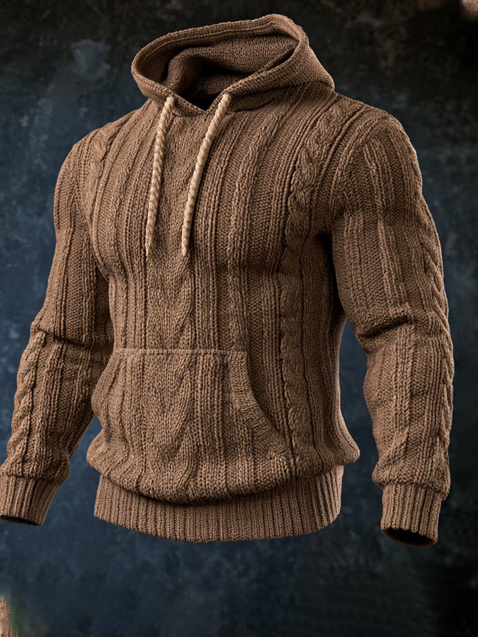 Men’s Vintage-Style Comfortable Knitted Sweater/Sweatshirt