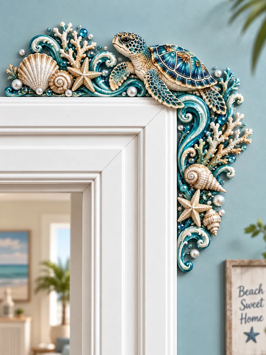 Turtle Ocean Art Door Corner Decor