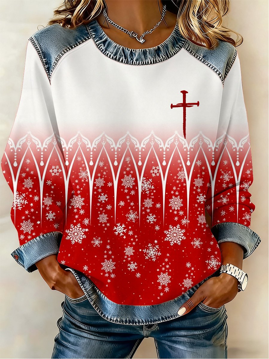 Women's Christmas Print Top