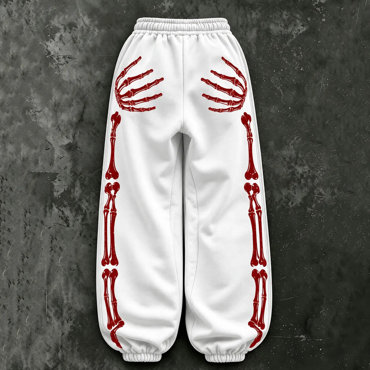 Women's Vintage Halloween Skull Outline Casual Sweatpants