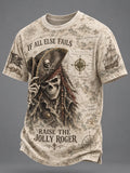 ⛵⚓"Jolly Roger Map" Beige Vintage Pirate Tee⚔️